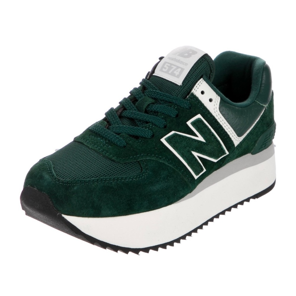 New Balance 574 Stacked "Green/White" Women's Shoe